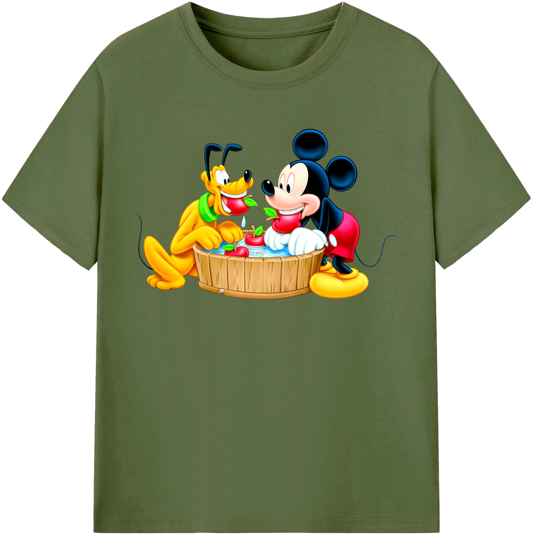 （画像用） ミッキーマウス Mickey Mouse 綿100％半袖Tシャツ（フロントプリント）